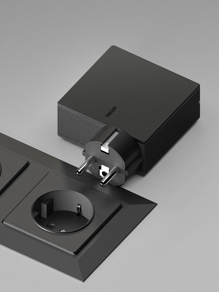 USB PD 100W 여행용 접지 멀티 초고속충전기 GT110 화이트 상세 이미지 1